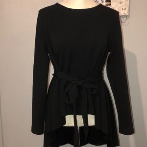 Brand new SHEIN high low black tie top.